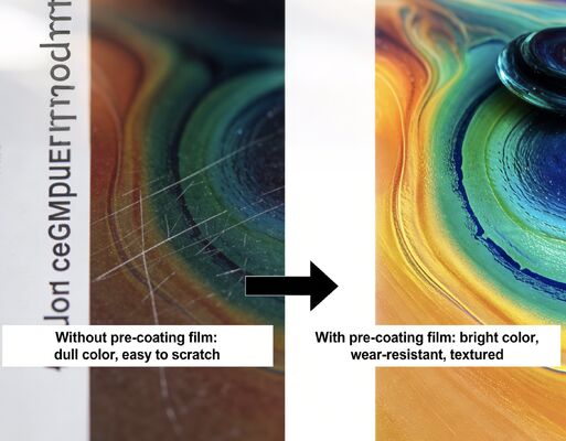 Ruloir de film de stratification biodégradable de finition brillante de qualité alimentaire avec adhésif thermique à usage professionnel