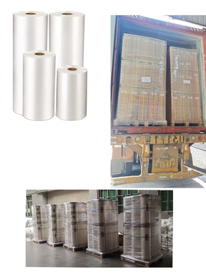 18 mic Pro Coating Film de stratification transparent et brillant pour sacs de spectacle / supports papier