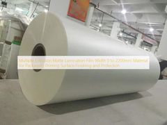 Film de lamination mate par extrusion multiple, largeur de 0 à 2200 mm, matériau pour l'impression d'emballages, la finition de surface et la protection