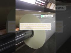 Largeur jusqu'à 1650 mm Film de lamination thermique PET Polyéthylène téréphtalate PET brillant offrant une excellente adhérence et brillance de surface