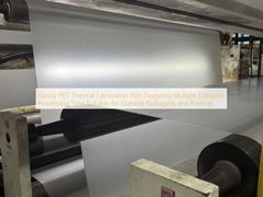 Film de lamination thermique PET brillant avec traitement d'extrusion multiple, adapté à l'emballage durable et à l'impression