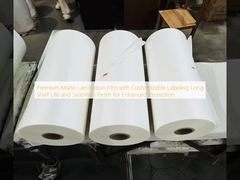 Film de lamination mate premium avec étiquetage personnalisable, longue durée de conservation et finition impeccable pour une protection renforcée